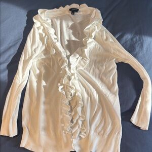 Talbots Ruffle Cardigan